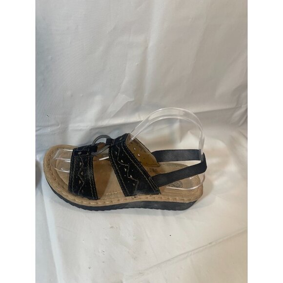 EASY Spirit Sandles Size 6 Women's WMES29ER077 Black - Picture 7 of 14